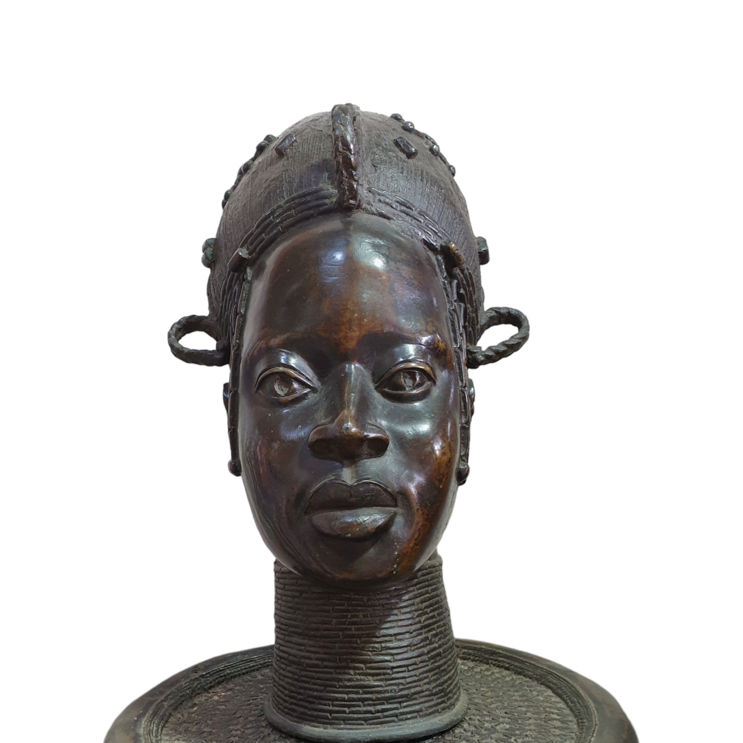 Tete De Reine Mere En Bronze - Ife - Bini Edo