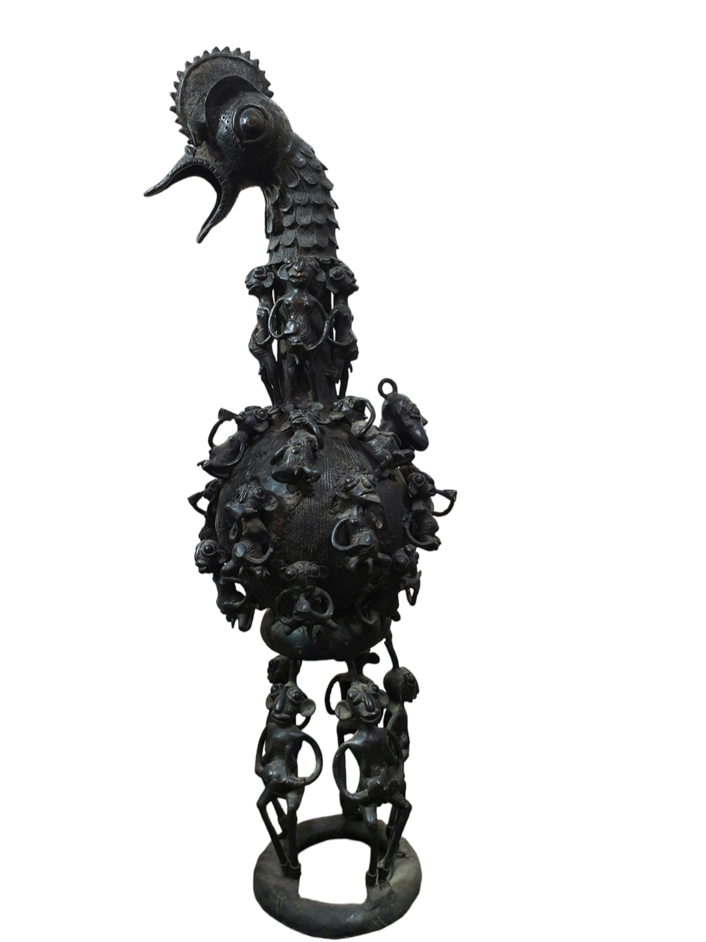 Grand aquamanile royal Bamoun en bronze, Cameroun