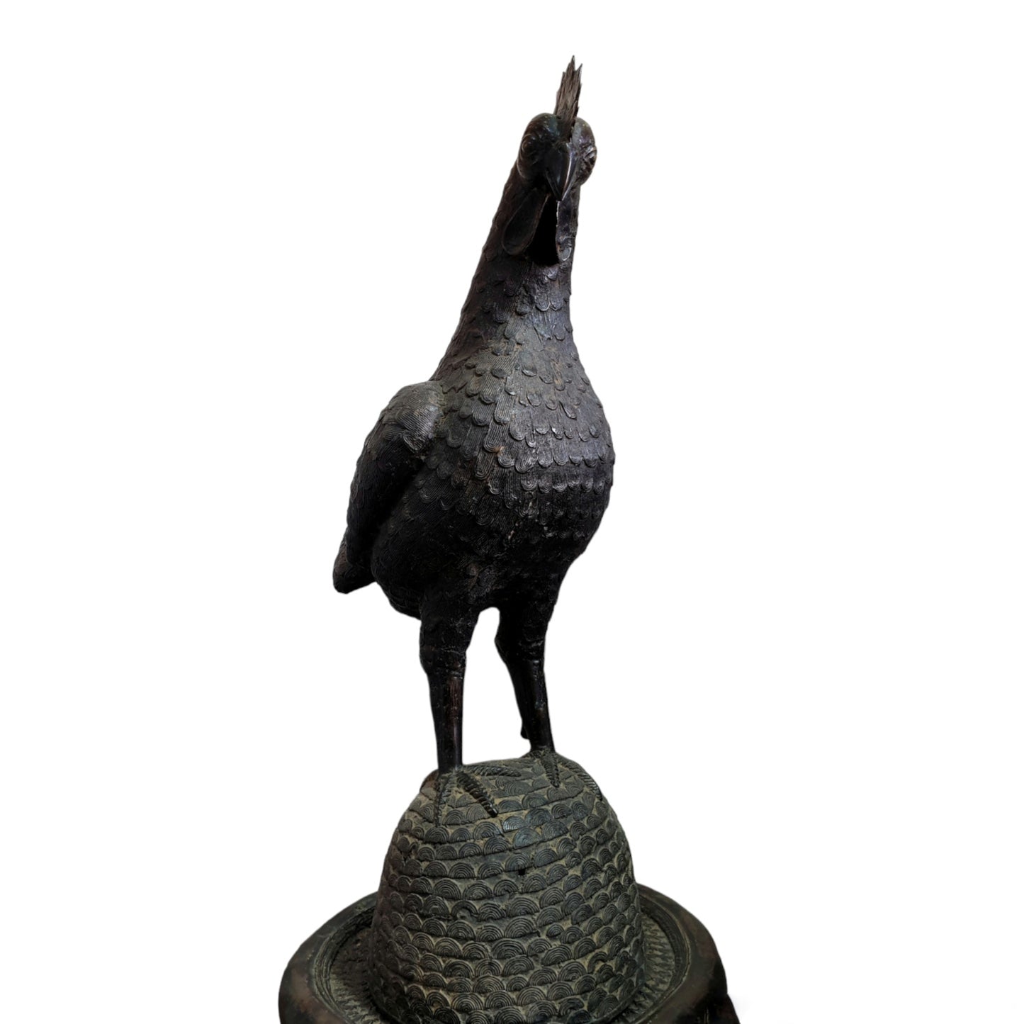 Figure de Coq Benin OKPA Bronze