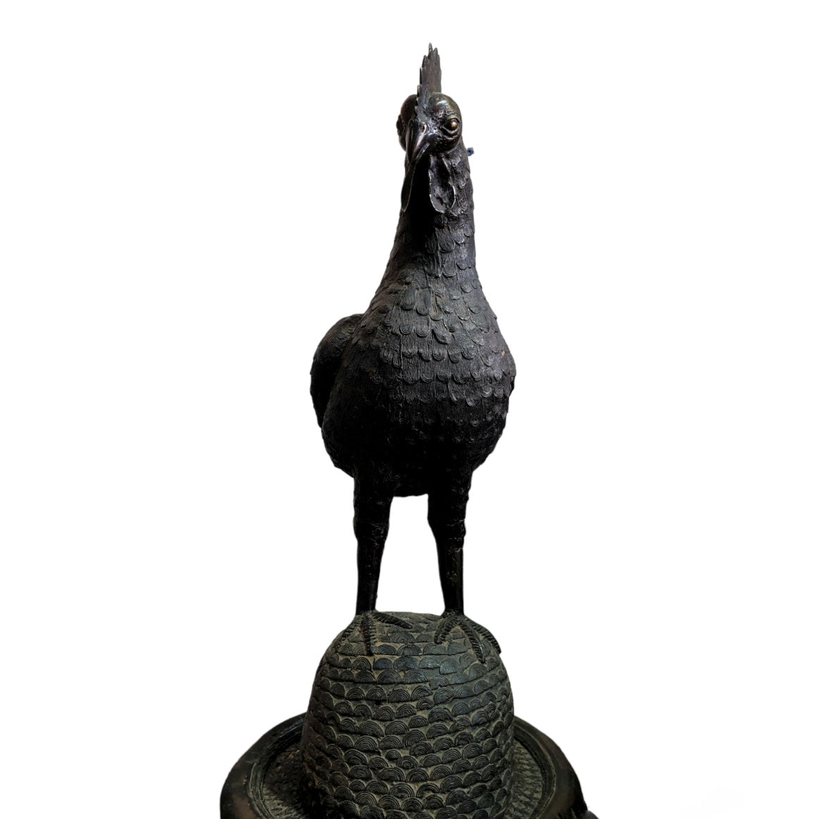 Figure de Coq Benin OKPA Bronze