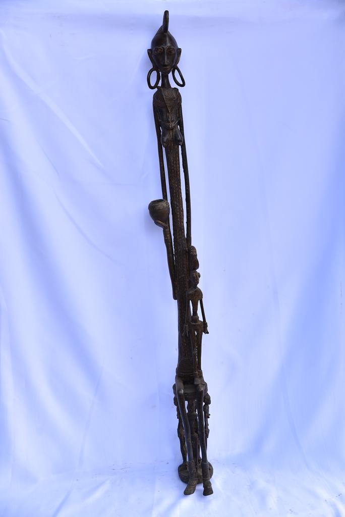 Couple primordial Dogon en bronze