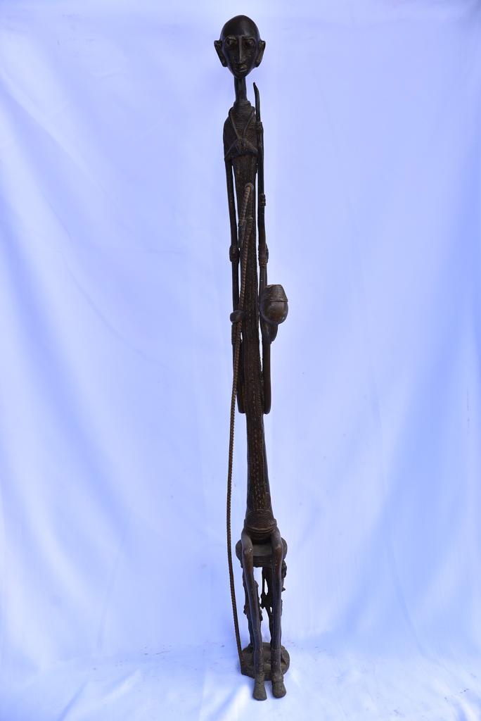 Couple primordial Dogon en bronze