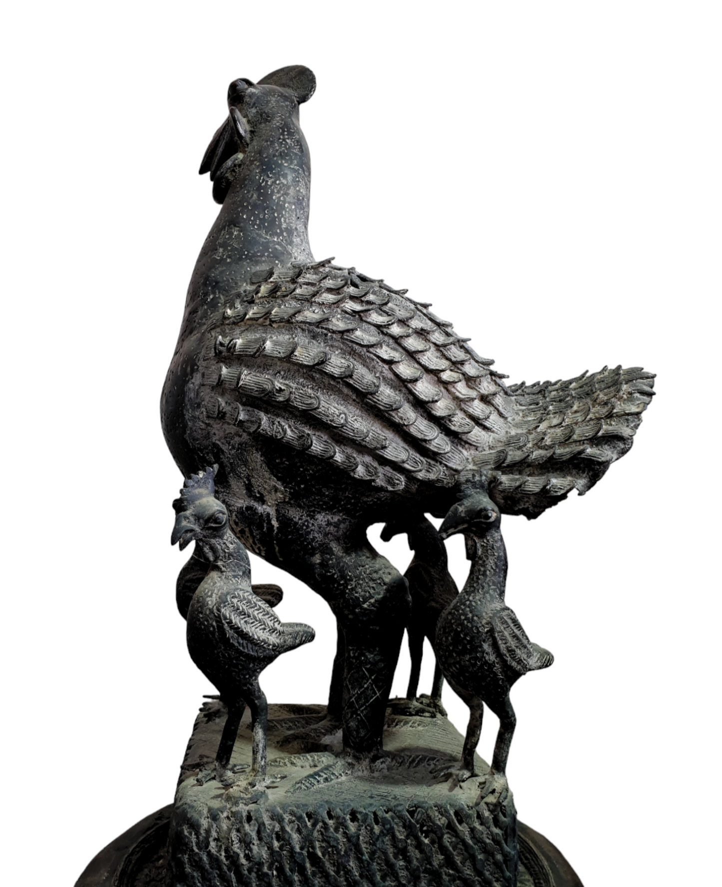 Figure de Coq Benin OKPA Bronze