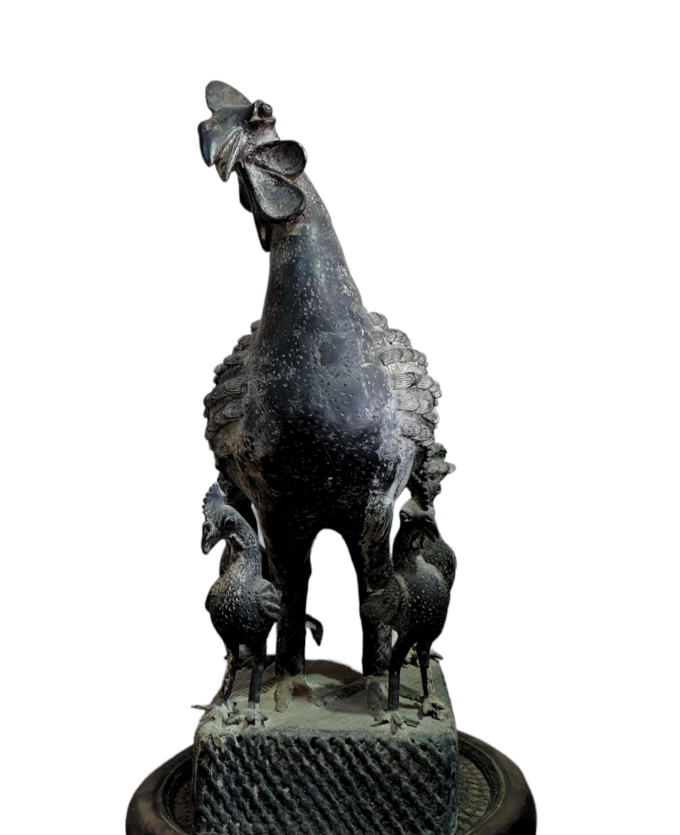 Figure de Coq Benin OKPA Bronze