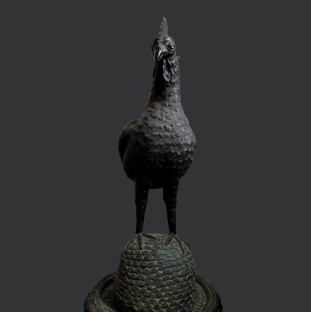 Figure de Coq Benin OKPA Bronze