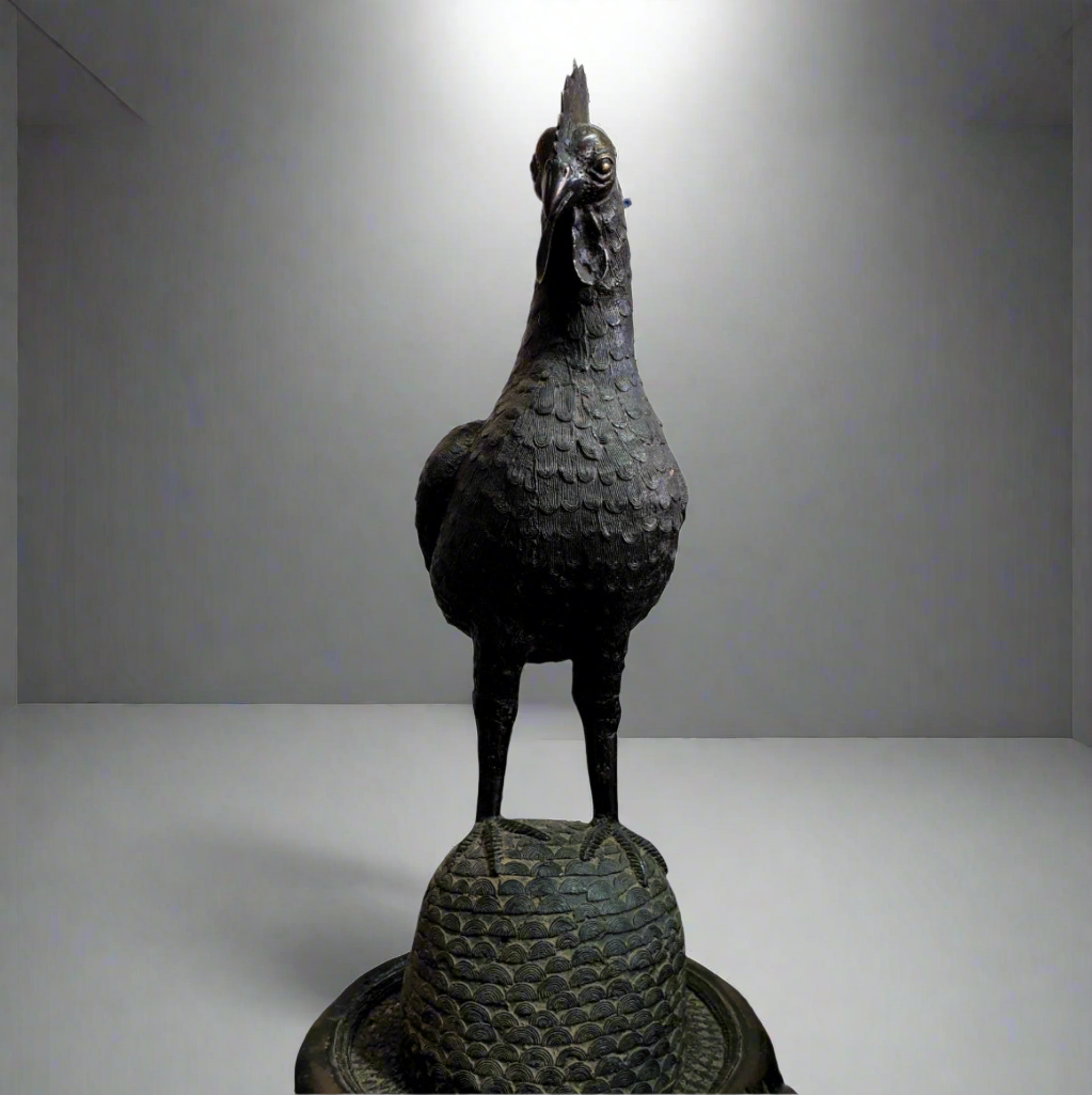 Figure Coq Benin OKPA Bronze