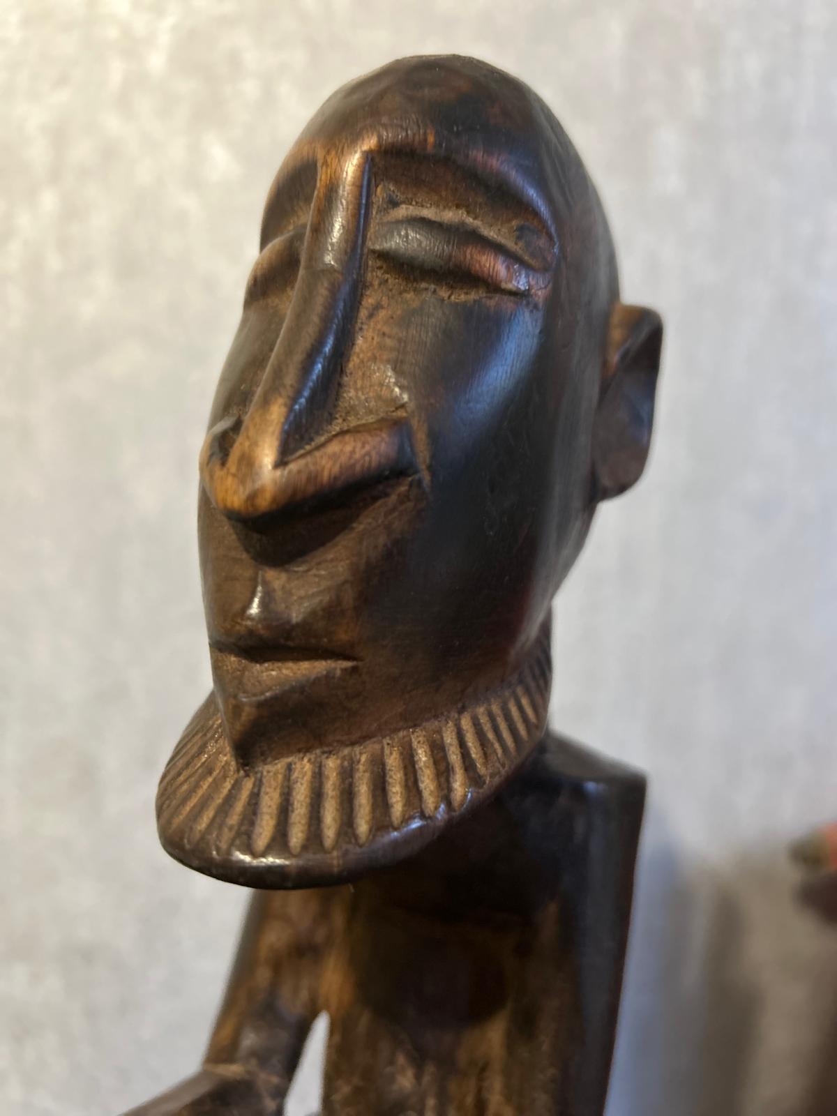 Grand pot à tabac Dogon en bois