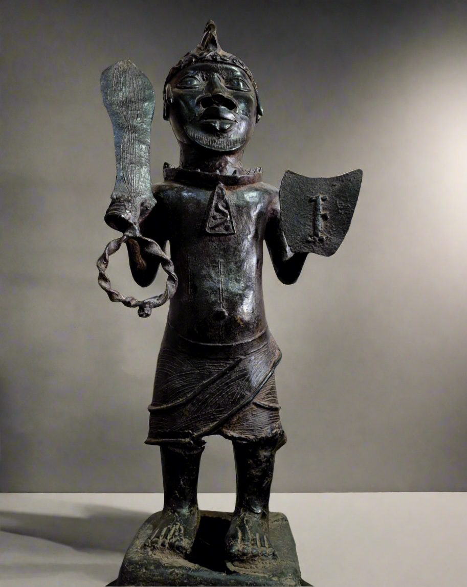 Guerrier Oba Ife bronze