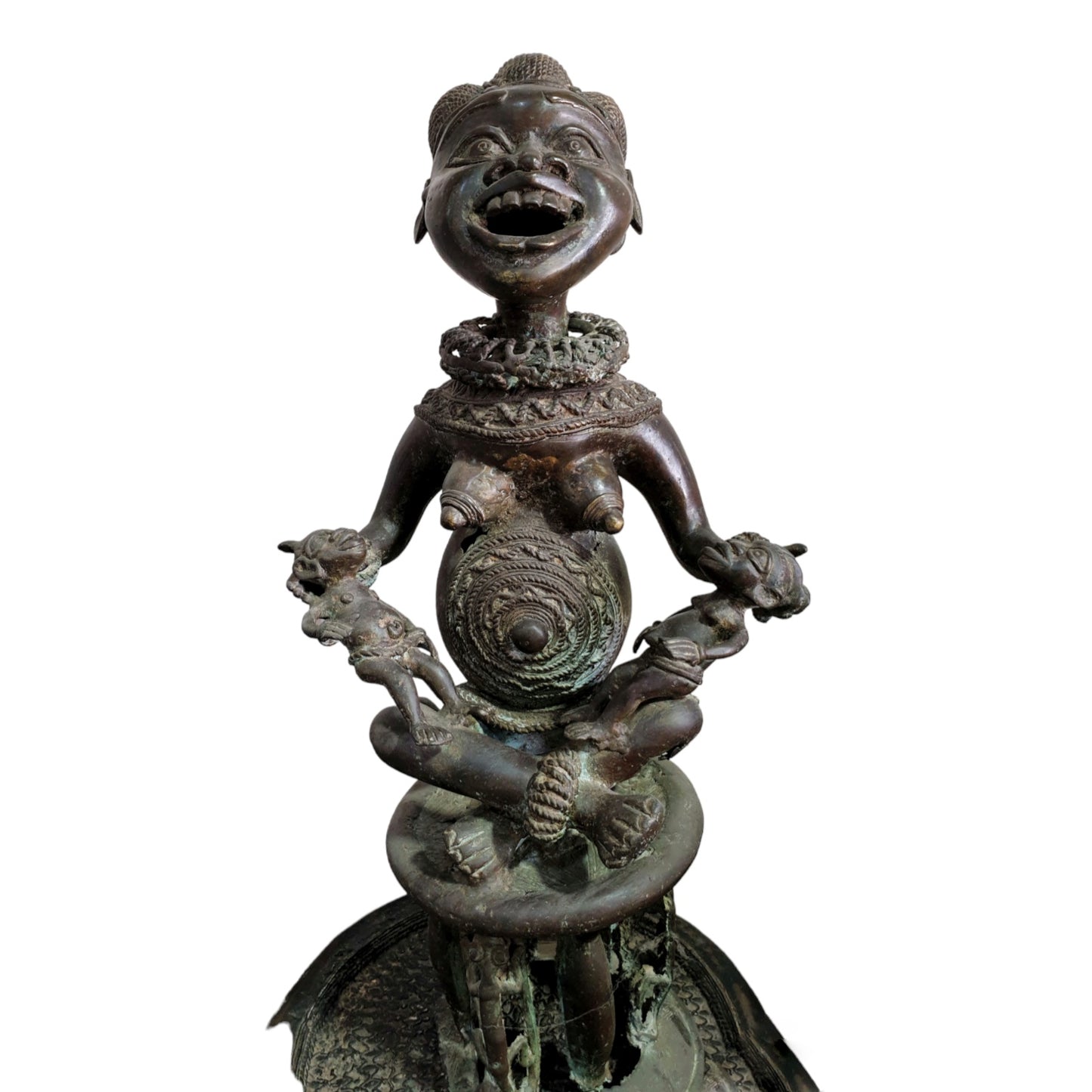 Maternité en bronze - Art Tikar du Cameroun