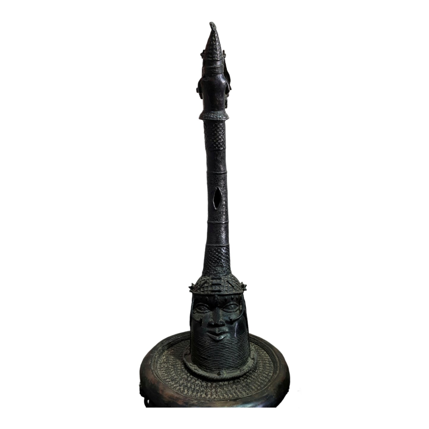 Paire De Defenses En Bronze Olifant- Ife