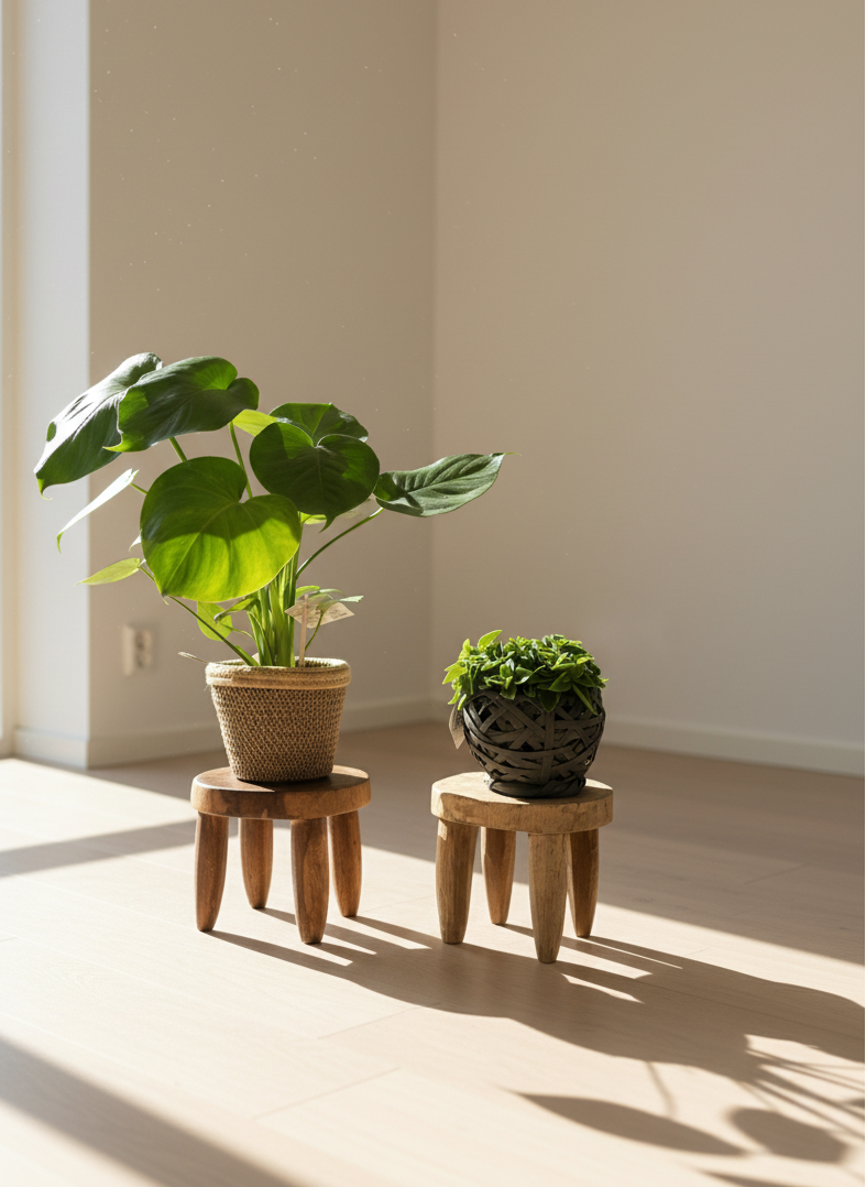 Petit Tabouret rond Senoufo en bois