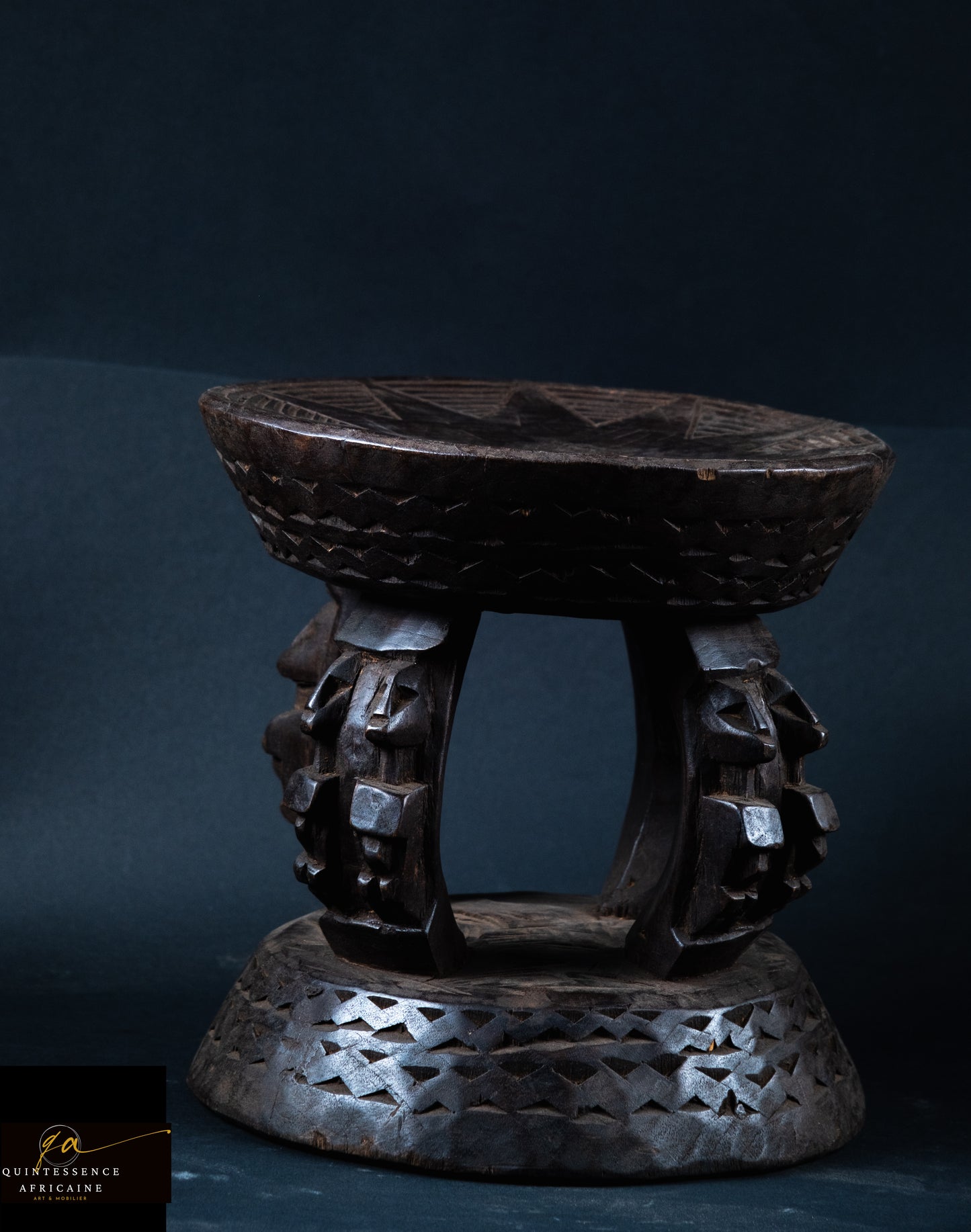 Tabouret Dogon en bois, Mali