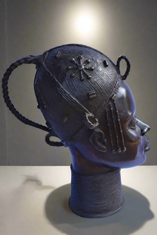 Tete De Reine Mere En Bronze - Ife - Bini Edo