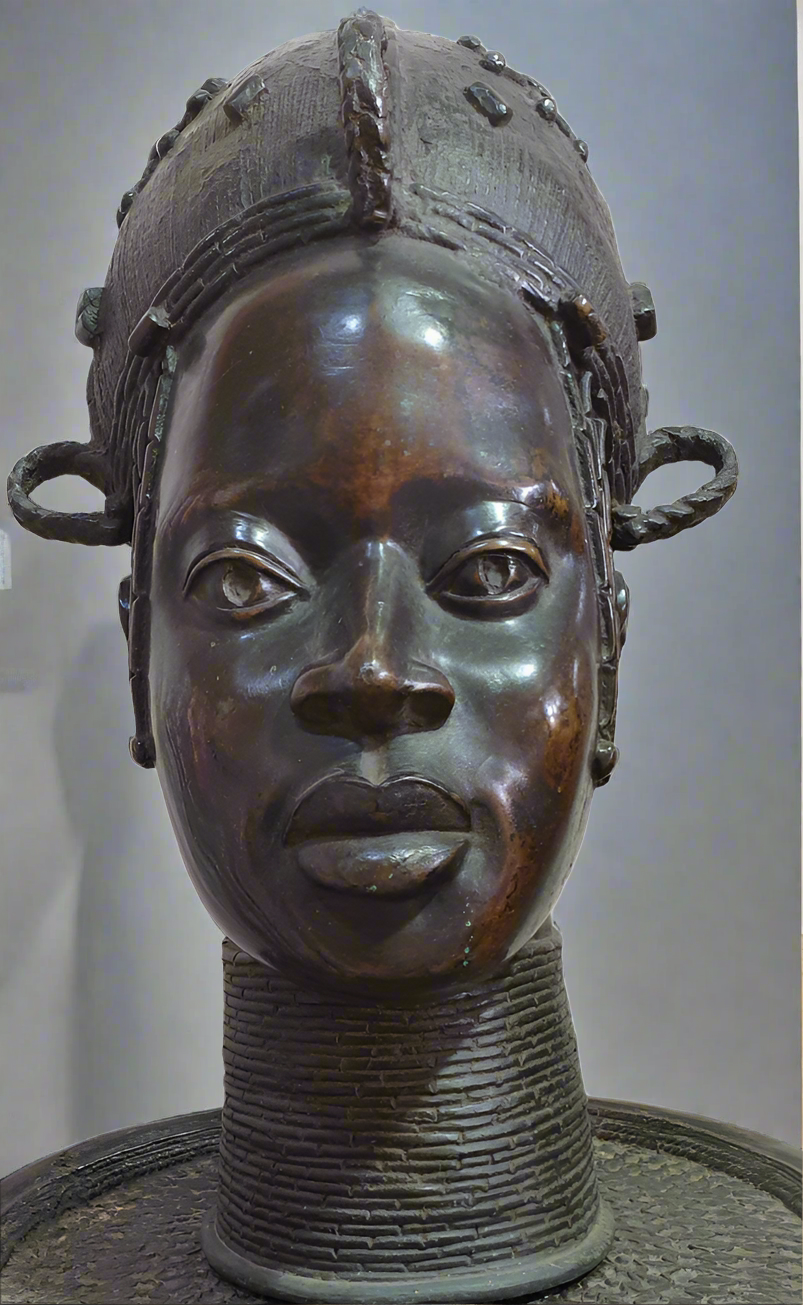 Tete De Reine Mere En Bronze - Ife - Bini Edo