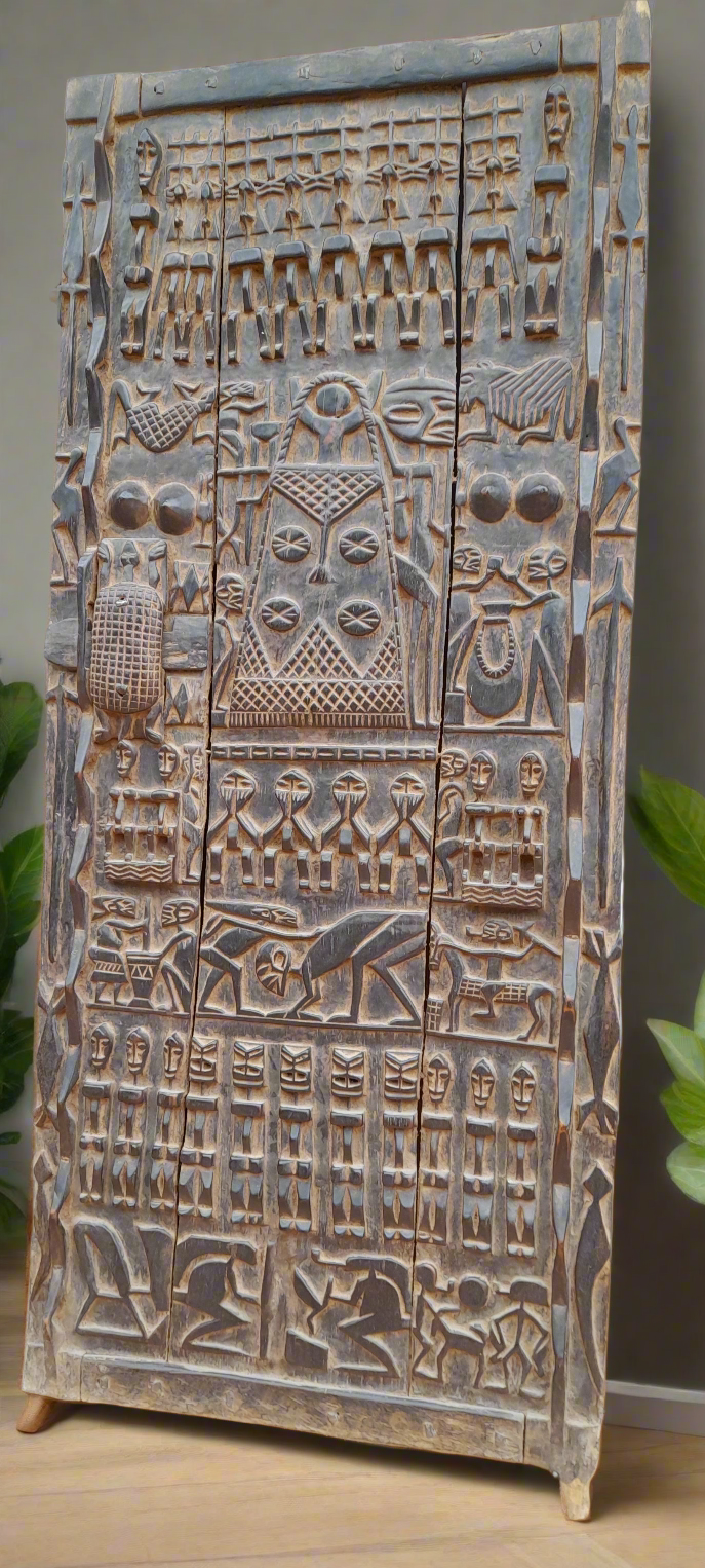 Grande porte Dogon en bois