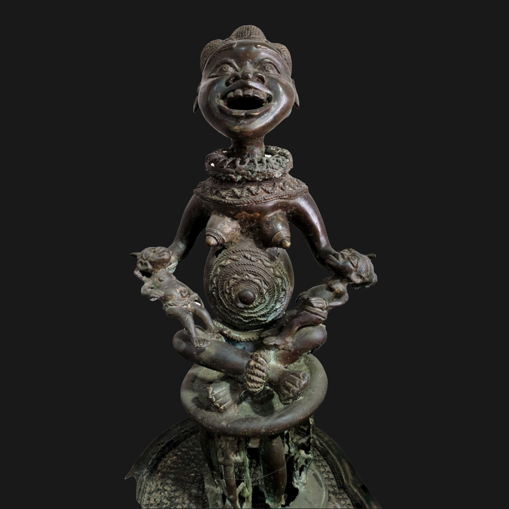 Maternité en bronze - Art Tikar du Cameroun