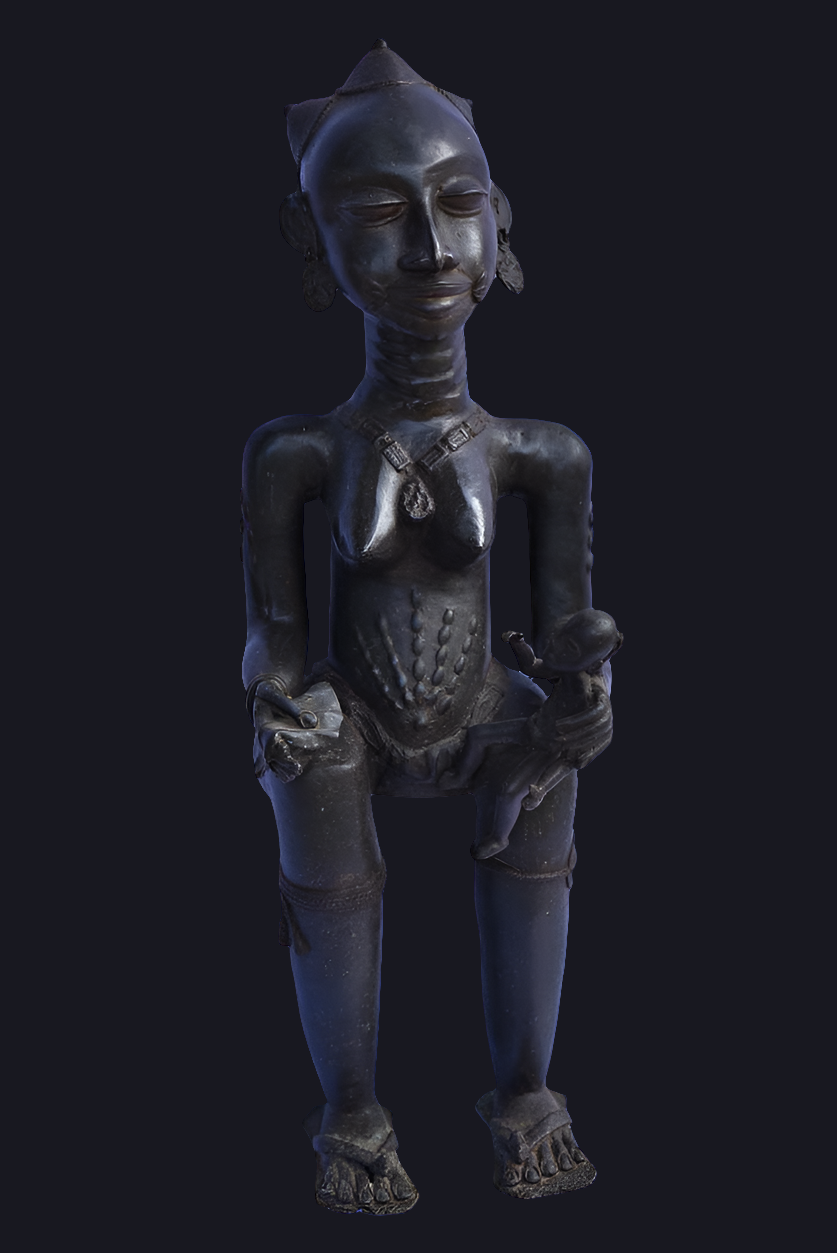 Couple royal Yoruba bronze, Nigeria