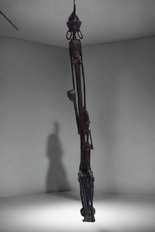 Couple primordial Dogon en bronze