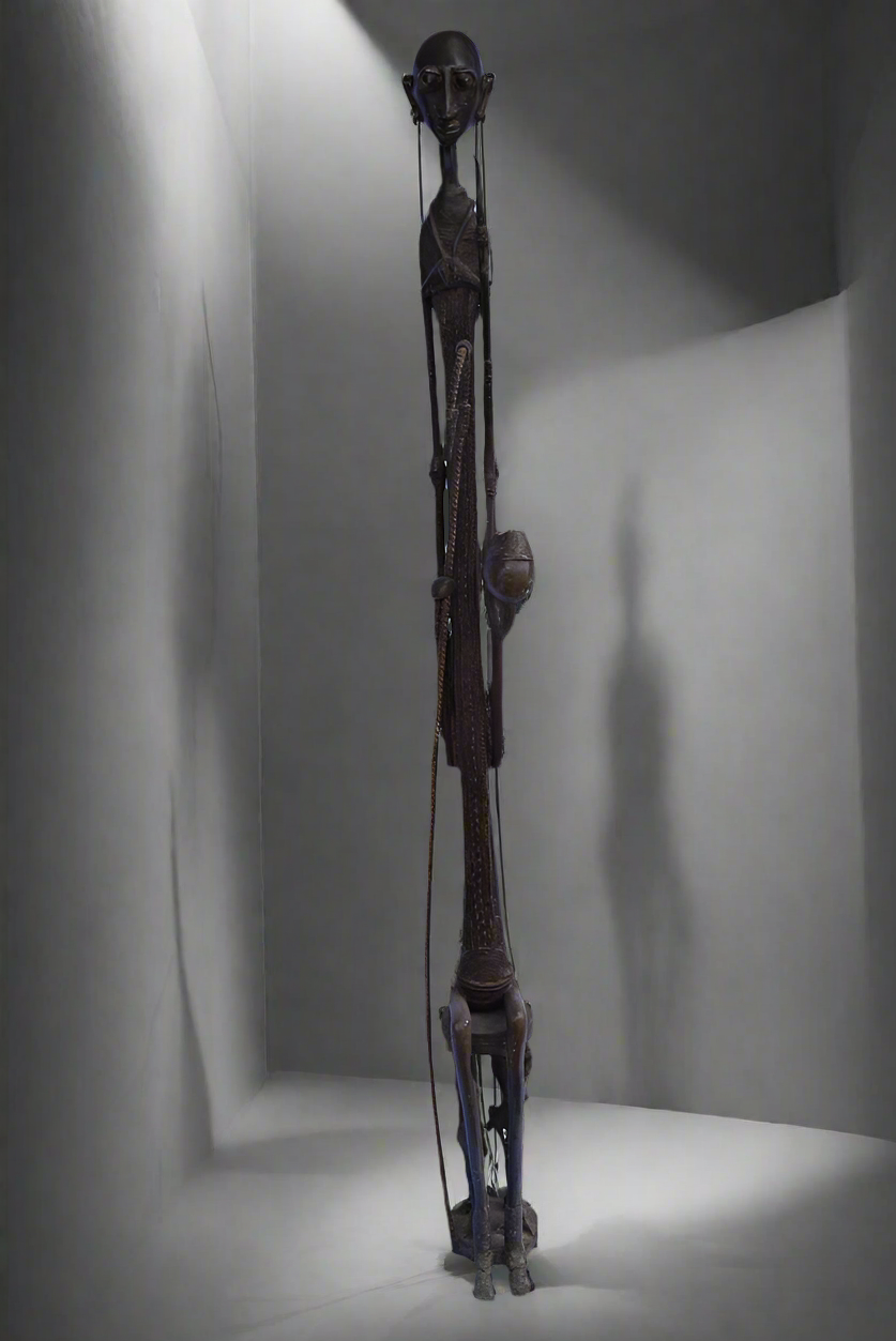 Couple primordial Dogon en bronze