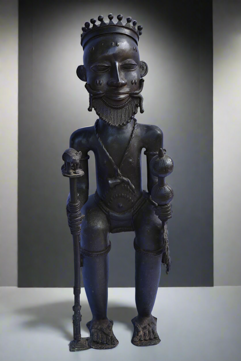Couple royal Yoruba bronze, Nigeria