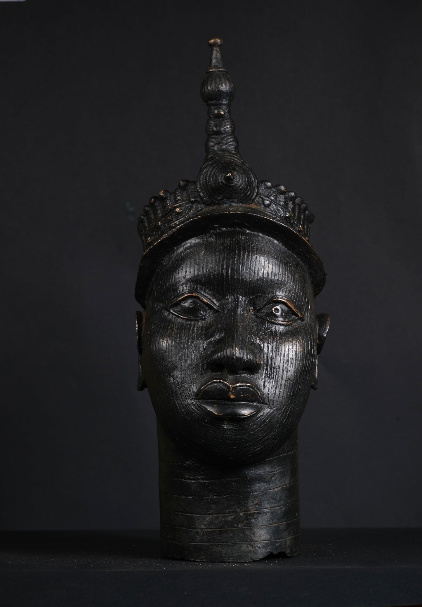 Tete Commemorative Oba En Bronze - Ife - Bini Edo