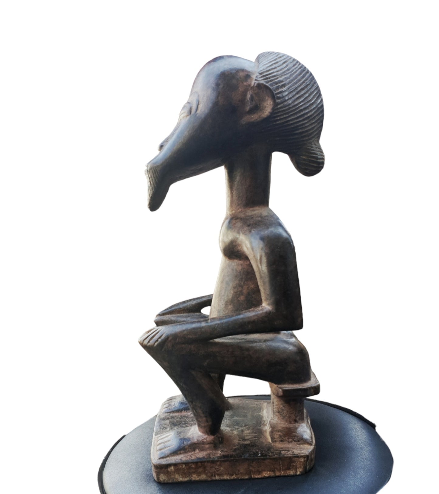 Statue couple Ashanti en bois