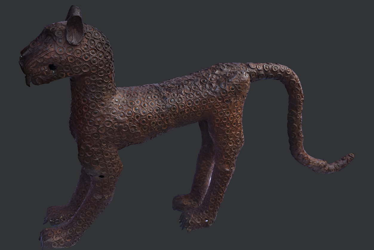Grand léopard royal en bronze - IFE