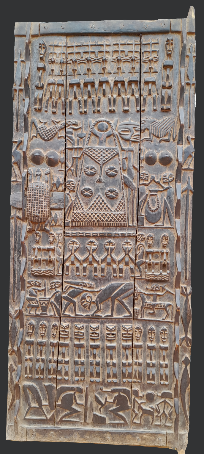 Grande porte Dogon en bois