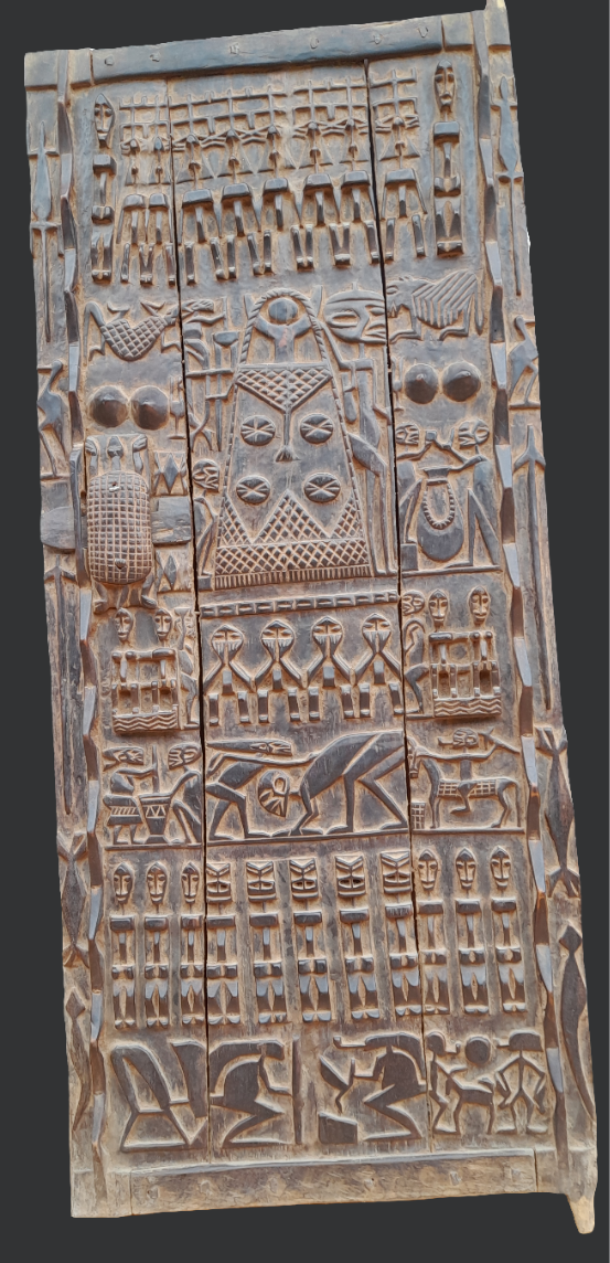 Grande porte Dogon en bois