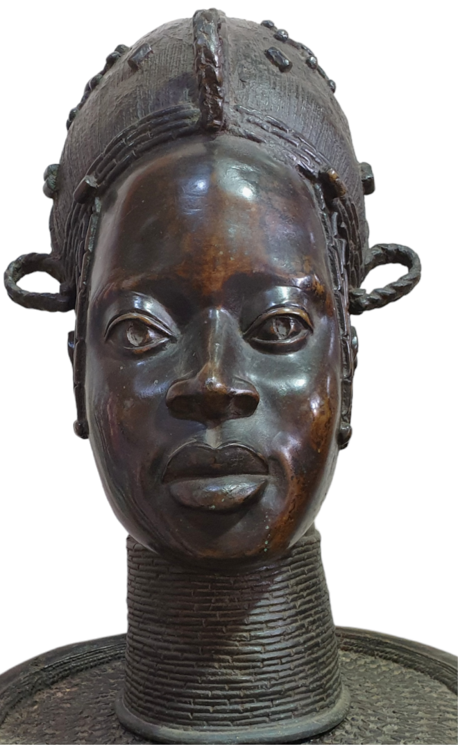 Tete De Reine Mere En Bronze - Ife - Bini Edo