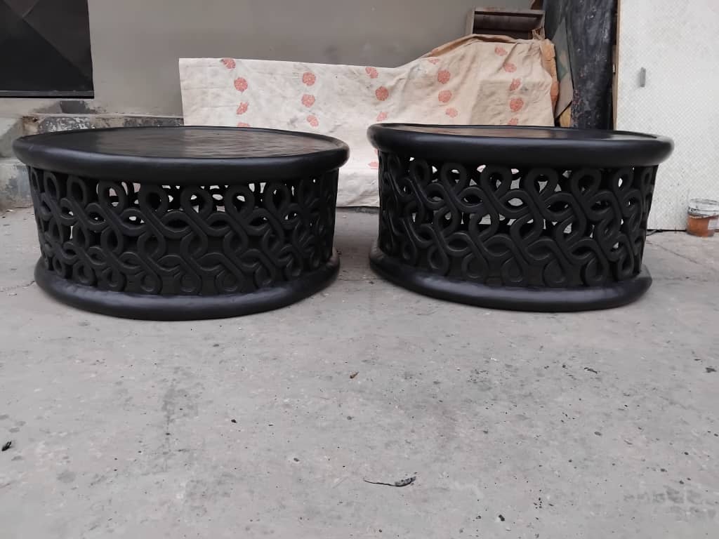 Grande table basse Bamileke XL 1m diamètre