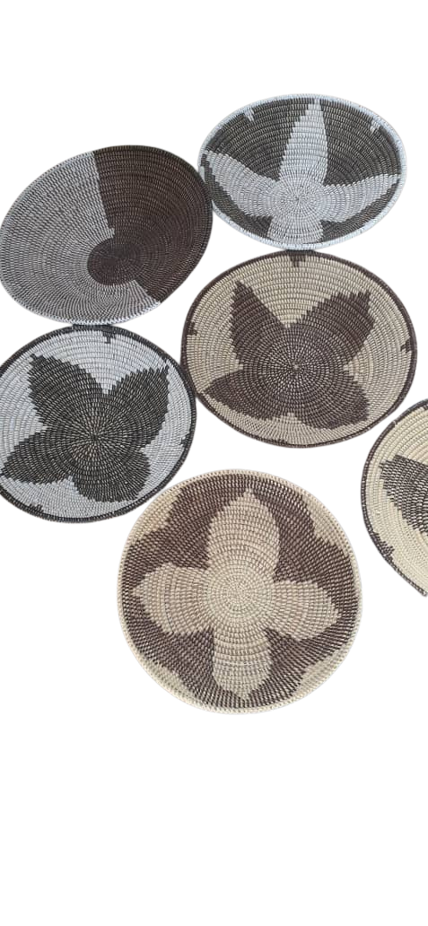 Panier tressé en osier diamètre +/- 45cm