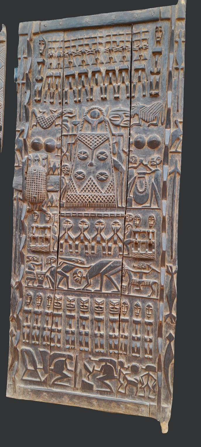 Grande porte Dogon en bois
