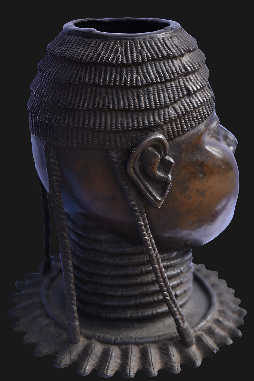 Tete De Reine Mere En Bronze - Ife - Bini Edo