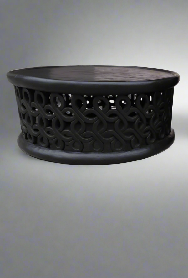 Grande table basse Bamileke XL 1m diamètre