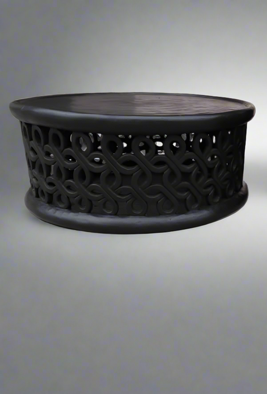 Grande table basse Bamileke XL 1m diamètre