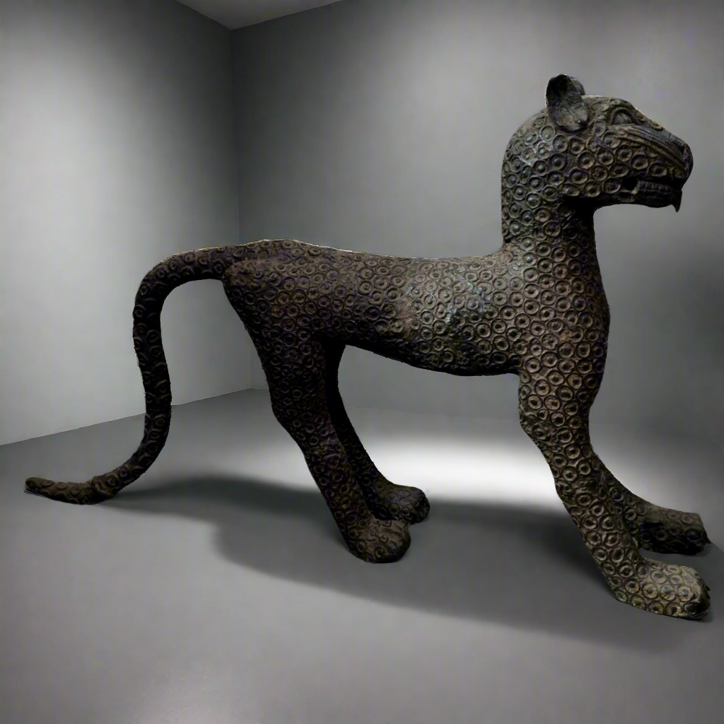 Grand léopard royal en bronze - IFE