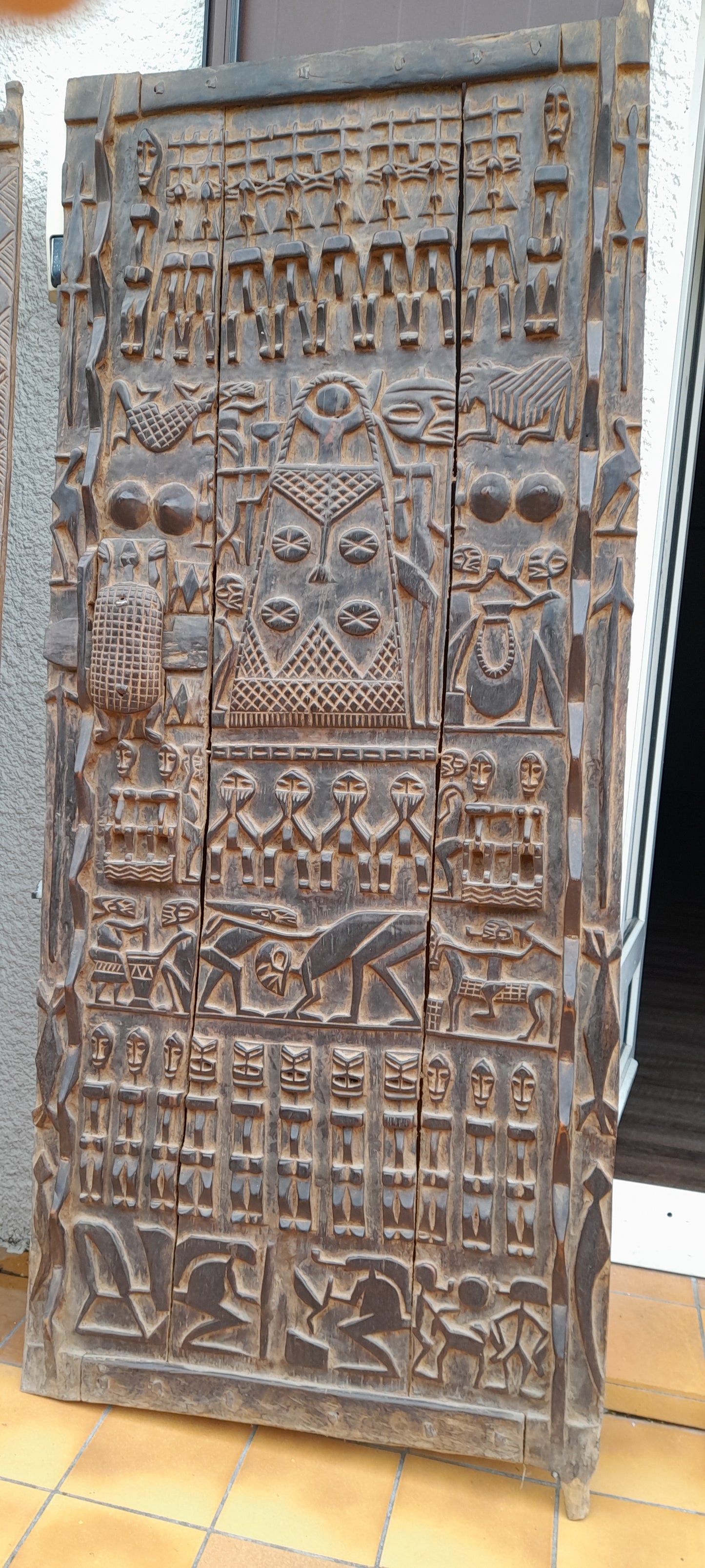 Grande porte Dogon en bois
