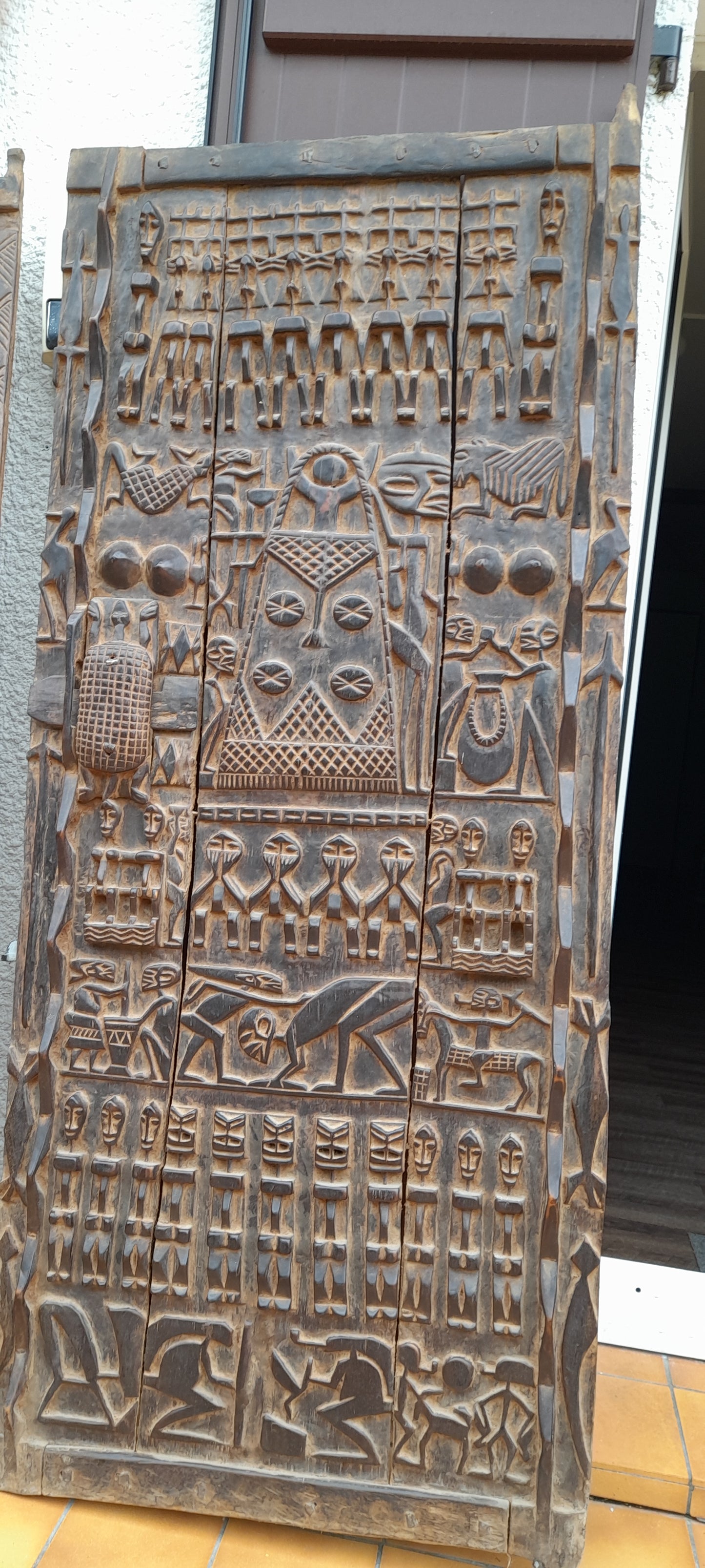 Grande porte Dogon en bois