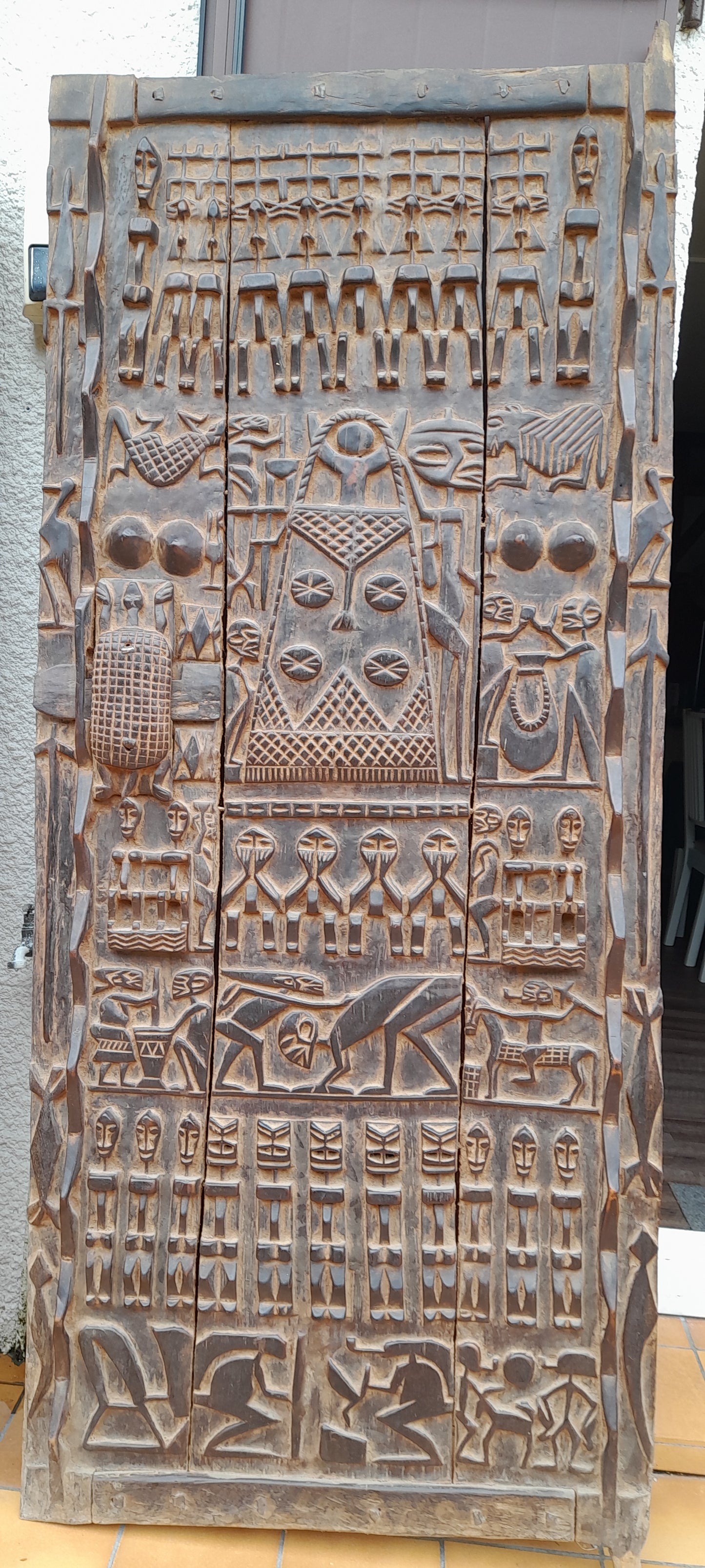Grande porte Dogon en bois